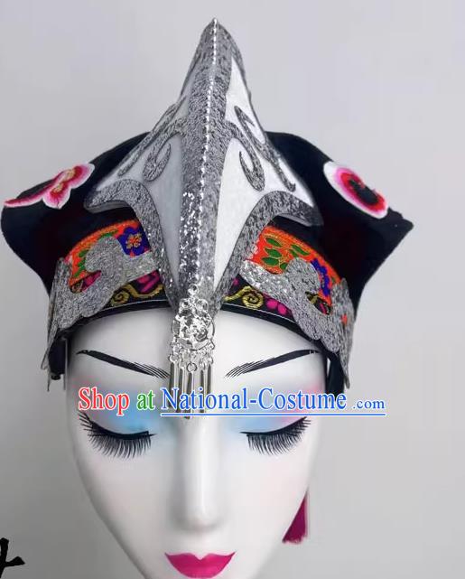 Ethnic Dance Bouyei Miao Tujia Big Flower Embroidery Headdress Headdress Performance Headdress For Art Examination