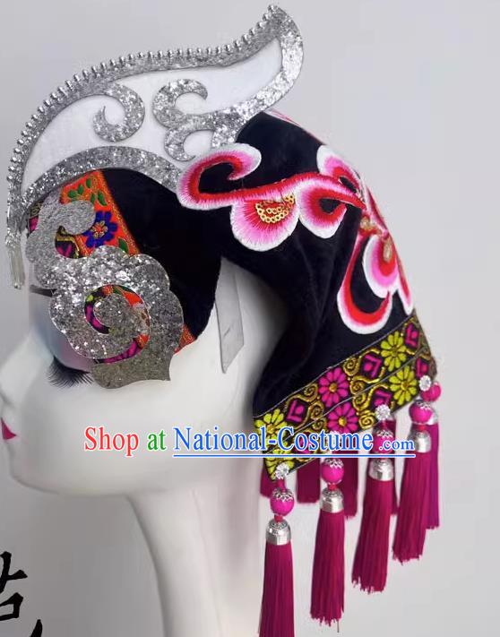 Ethnic Dance Bouyei Miao Tujia Big Flower Embroidery Headdress Headdress Performance Headdress For Art Examination