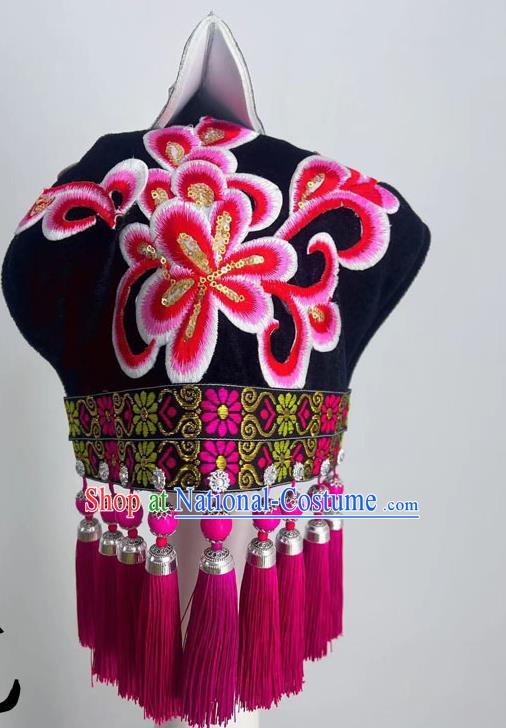 Ethnic Dance Bouyei Miao Tujia Big Flower Embroidery Headdress Headdress Performance Headdress For Art Examination