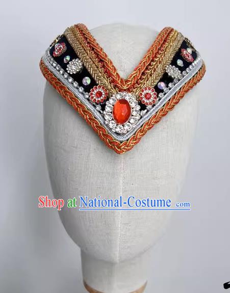 Mongolian Ethnic Dance Performance Headdress Pure Handmade Custom Art Test Performance Dance Supplies