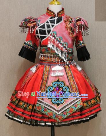 Yi Naxi Pumi Lisu Minority Children Singer Dance Costume