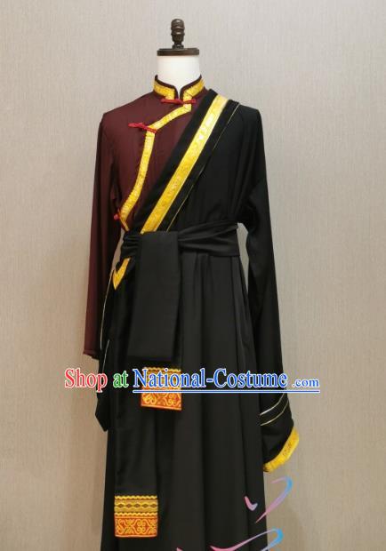 Tibetan Clothing Men Traditional Tibetan Robe Clothing Spring and Autumn National Clothing