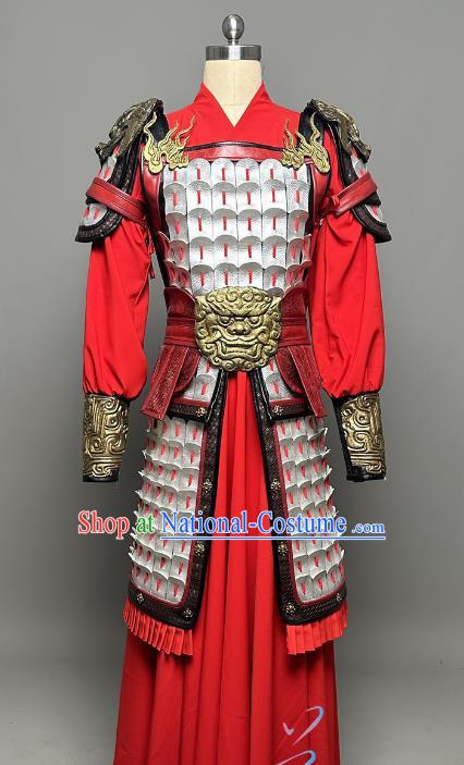 Film and Television Costume Adult Armor General Soldier Hua Mulan Same Costume Armor Costume