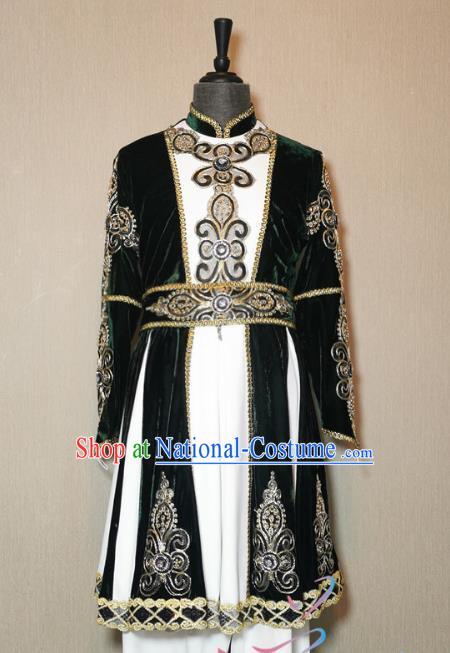 Xinjiang Dance Costume Male Adult Ethnic Minority Dance Costume Uyghur Kazakh Tajik Costume