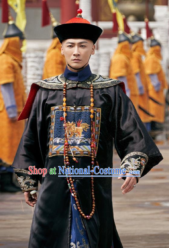 China Qing Dynasty Official Robes Wuxia TV Series Fei Hu Wai Zhuan Fu Kang An Clothing Ancient Military Ministry Costumes