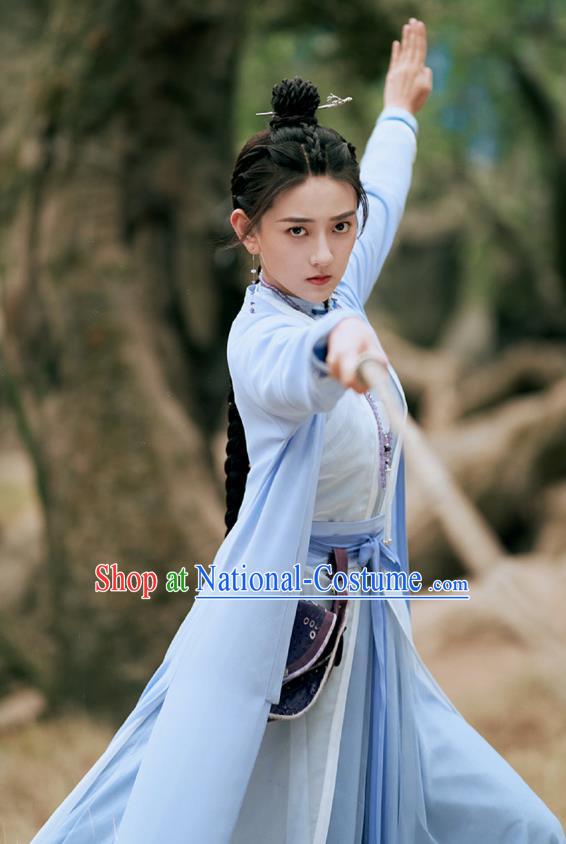 Wuxia TV Series Fei Hu Wai Zhuan Yuan Ziyi Clothing China Ancient Swordswoman Costumes Traditional Heroine Dresses