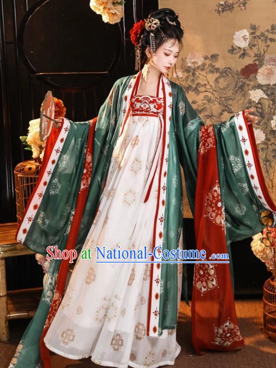 China Traditional Court Hanfu Dress Tang Dynasty Palace Woman Clothing Ancient Royal Empress Costumes