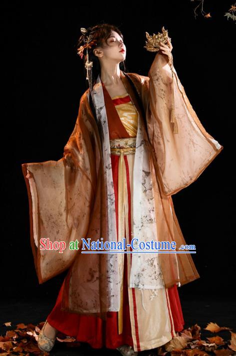 China Song Dynasty Palace Princess Clothing Ancient Woman Garments Costumes Traditional Embroidered Hanfu Dresses Set