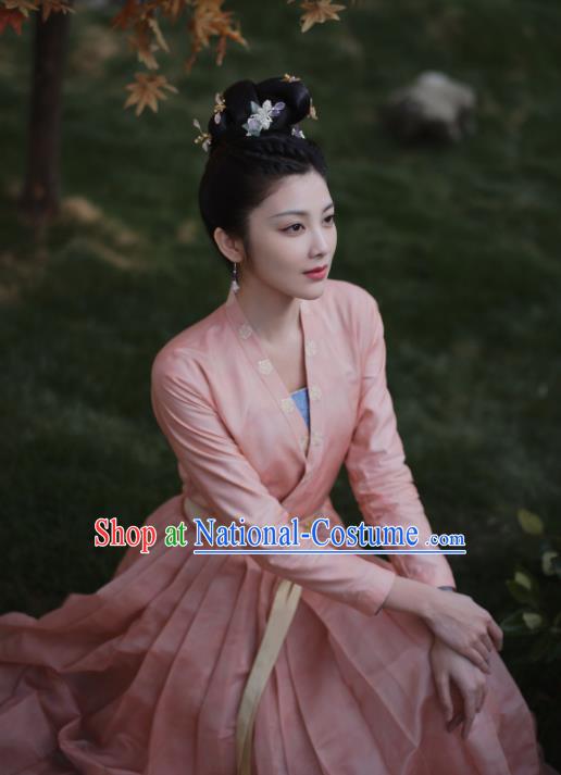 China Ancient Song Dynasty Young Mistress Costumes Romantic TV Series New Life Begins Noble Concubine Bai Lu Clothing