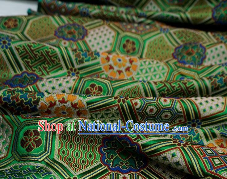 Green China Traditional Brocade Fabric Classical Lucky Pattern Design Cloth Tang Suit Drapery