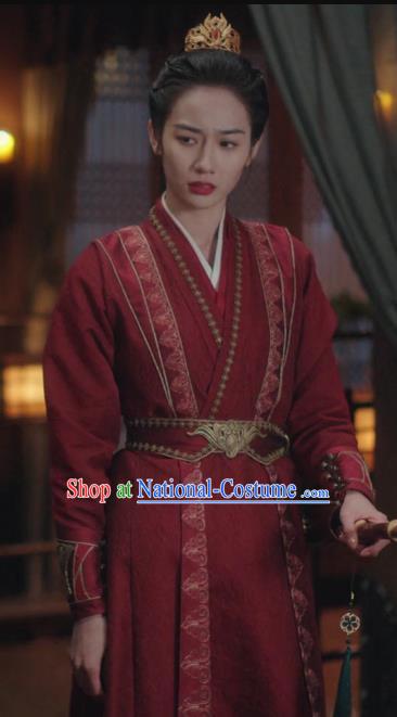 Romantic TV Series New Life Begins Shangguan Jing Clothing China Ancient Female Swordsman Red Dresses Traditional Hanfu Costumes