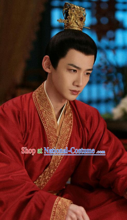 China Traditional Wedding Costume TV Series New Life Begins Prince Yin Zheng Clothing Ancient Groom Red Outfit