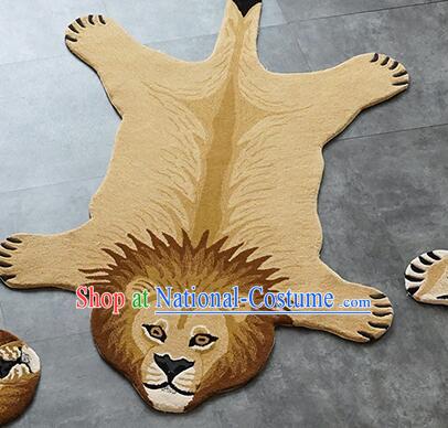 Handmade Woolen Rug African Lion Carpet