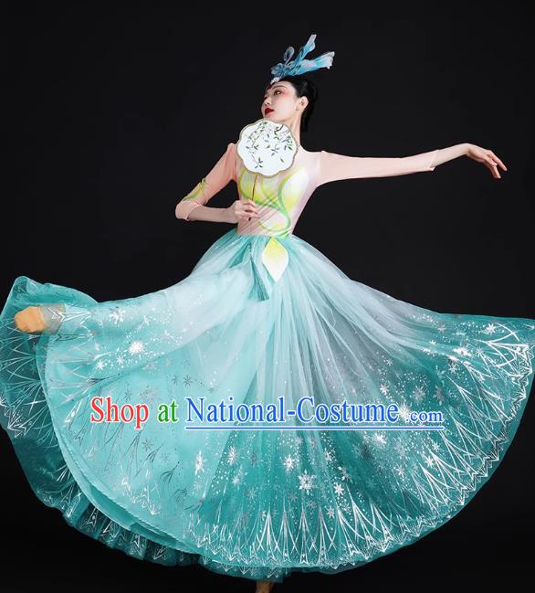 Opening Dance Big Swing Skirt Performance Costume Female Large Stage Singing Dancer Long Skirt Modern Dance Costume Dress