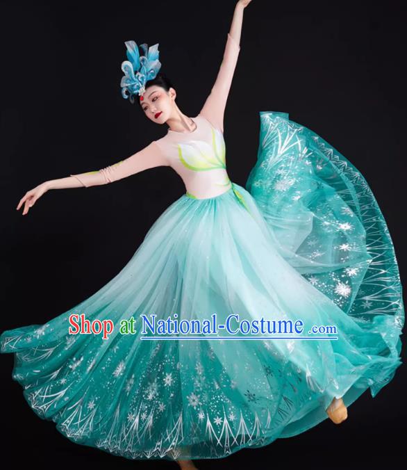 Opening Dance Big Swing Skirt Performance Costume Female Large Stage Singing Dancer Long Skirt Modern Dance Costume Dress