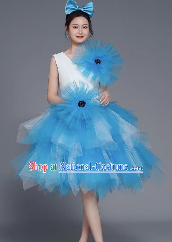 Modern Dance Costumes Fashion Dancer Costumes Opening Dance Costumes Fluffy Chorus Square Dance Dresses