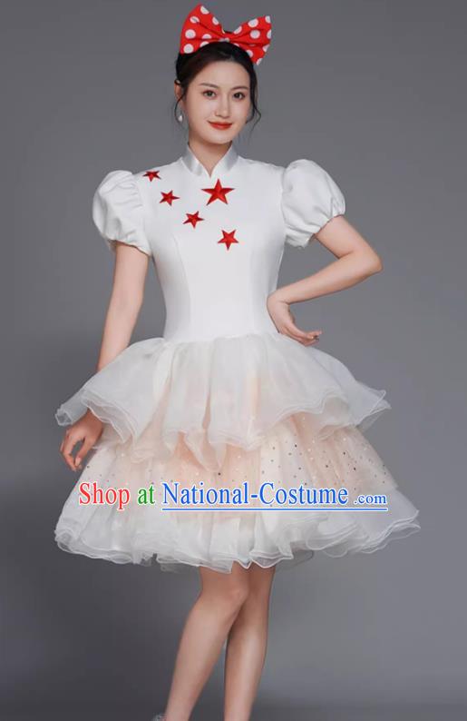 Modern Dance Costume Female Fashion Opening Dance Choir Dance Dress Square Dance Tutu Skirt Adult