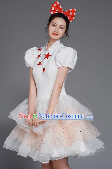 Modern Dance Costume Female Fashion Opening Dance Choir Dance Dress Square Dance Tutu Skirt Adult