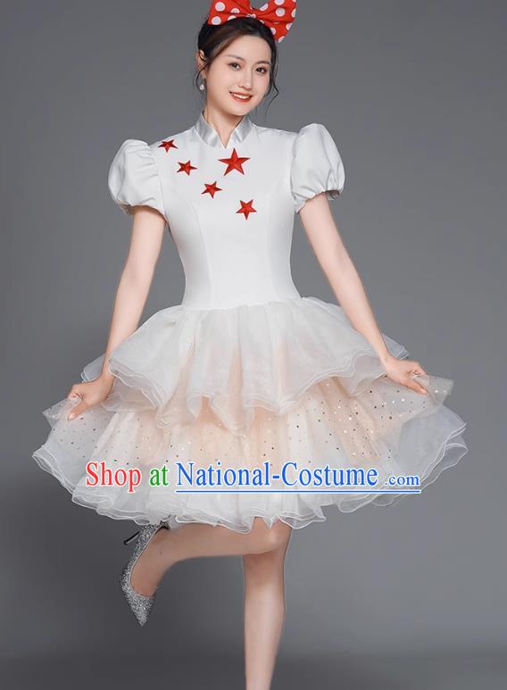 Modern Dance Costume Female Fashion Opening Dance Choir Dance Dress Square Dance Tutu Skirt Adult