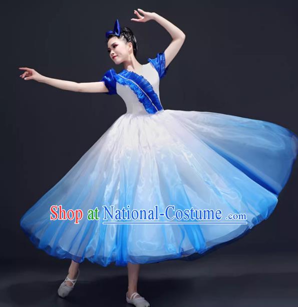 Opening Dance Large Swing Skirt Dance Costume Performance Clothing Chorus Clothing Female Adult Singing and Dancing Modern Stage Dress