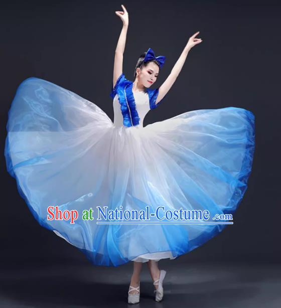 Opening Dance Large Swing Skirt Dance Costume Performance Clothing Chorus Clothing Female Adult Singing and Dancing Modern Stage Dress