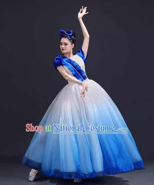 Opening Dance Large Swing Skirt Dance Costume Performance Clothing Chorus Clothing Female Adult Singing and Dancing Modern Stage Dress