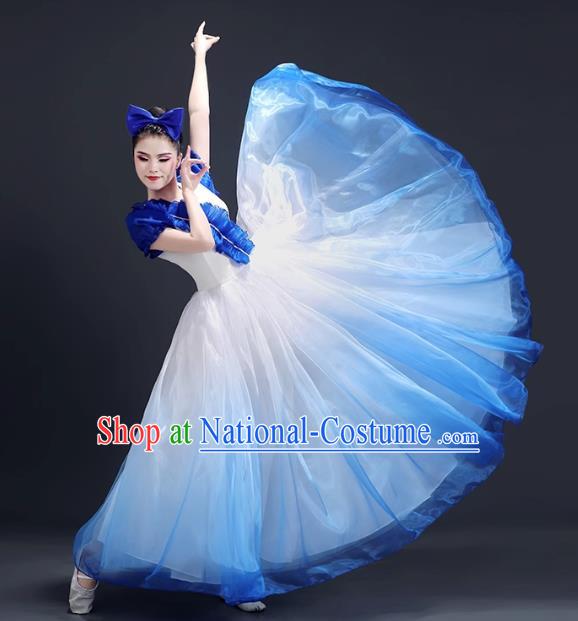 Opening Dance Large Swing Skirt Dance Costume Performance Clothing Chorus Clothing Female Adult Singing and Dancing Modern Stage Dress