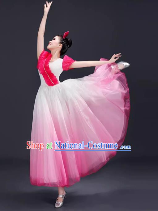 Opening Dance Big Swing Skirt Performance Costume Female Dance Costume Song and Dance Dress Modern Stage Long Skirt