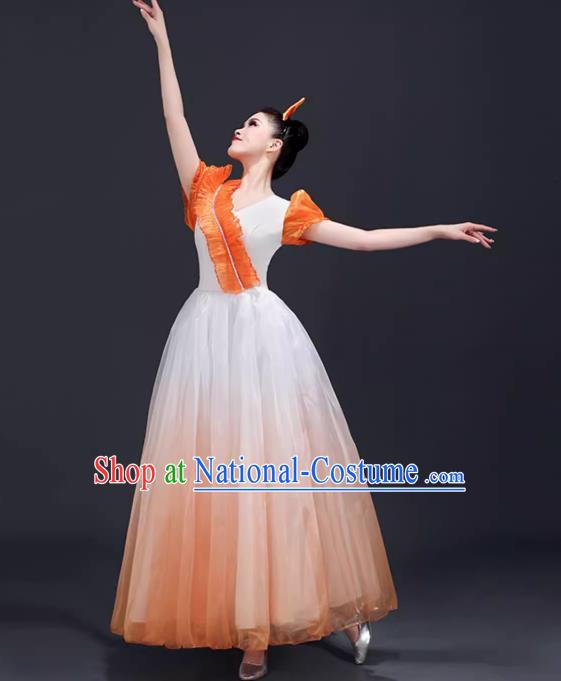 Opening Dance Large Swing Skirt Dance Costume Performance Clothing Chorus Clothing Female Dancer Performance Clothing Modern Stage Dress