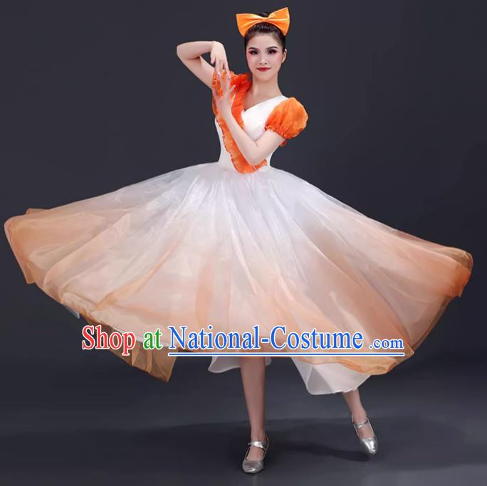 Opening Dance Large Swing Skirt Dance Costume Performance Clothing Chorus Clothing Female Dancer Performance Clothing Modern Stage Dress