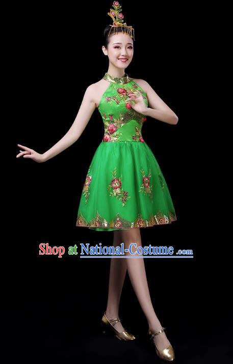 Classical Dance Costumes Opening Dance Skirt Modern Dance Costumes Women Square Dance Dress Folk Music Performance Costumes