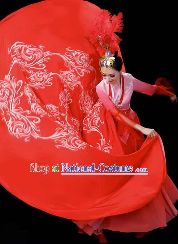 Opening Dance Large Swing Skirt Costumes Solo Chorus Costumes Host Catwalk Stage Costumes Ode To The Motherland Dance Costumes