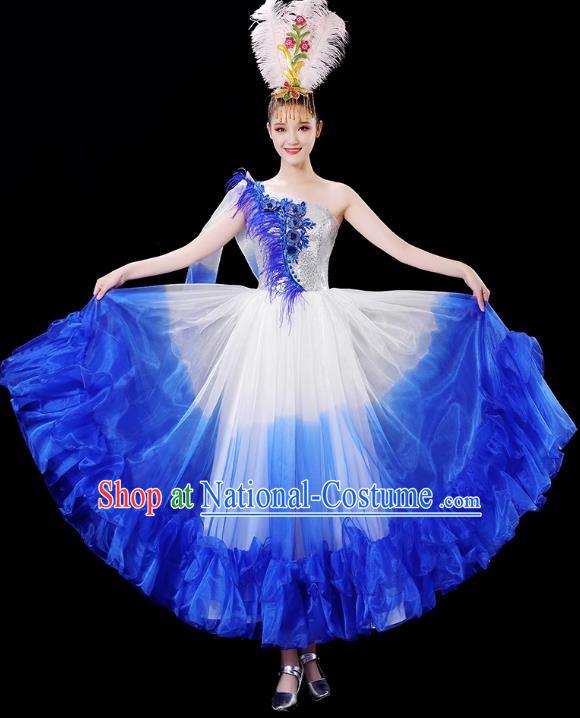 Opening Dance Big Swing Skirt Performance Costume Female Singer Dancer Big Skirt Classical Dance Costume Modern Long Skirt