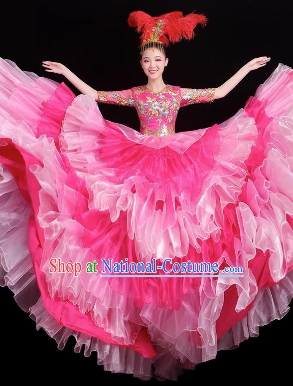 Opening Dance Big Swing Skirt Performance Costume Female Big Skirt Classical Dance Costume Modern Dance Long Skirt