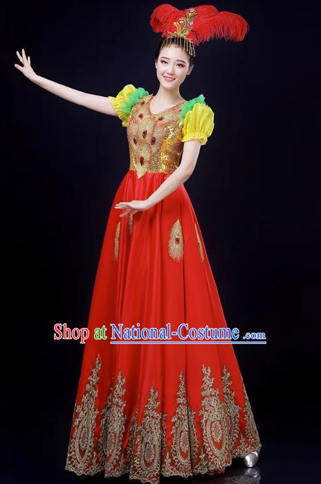 Opening Dance Big Swing Skirt Performance Costume Large Stage Classical Dance Costume Female Modern Dance Song Dancer Dress