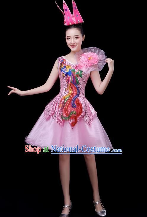 Modern Dance Costume Performance Costume Dress Chorus Fashion Fluffy Skirt Female