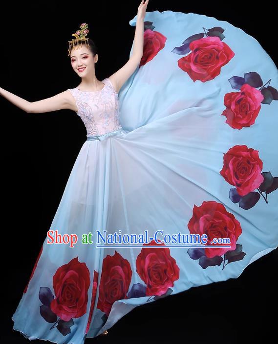 Opening Dance Big Swing Skirt Performance Costume Female Classical Dance Costume Large Stage Modern Chorus