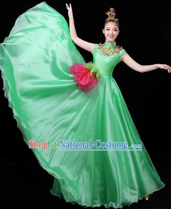 Opening Dance Big Swing Skirt Performance Costume Female Chorus Modern Large Stage Long Skirt Dance Costume