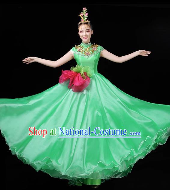 Opening Dance Big Swing Skirt Performance Costume Female Chorus Modern Large Stage Long Skirt Dance Costume