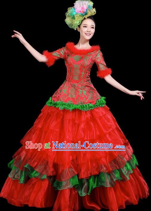 Opening Dance Big Swing Skirt Performance Costume Female Modern Dance Costume Adult Dancer Skirt