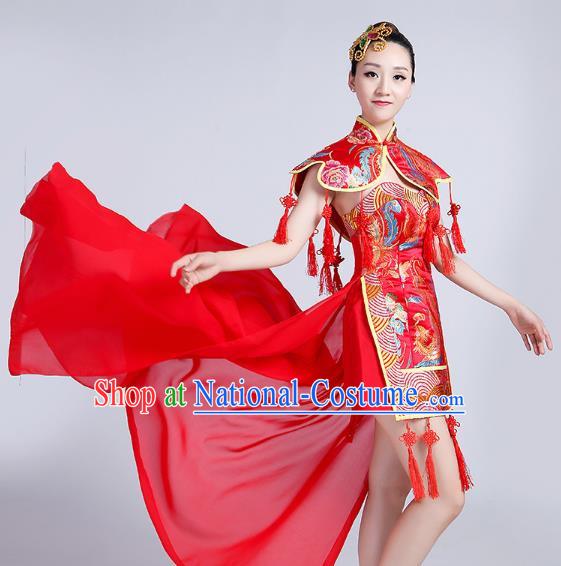 Modern Dance Costumes Chinese Style Ethnic Classical Dance Costumes Yangko Costumes Drumming Costumes Fan Dance