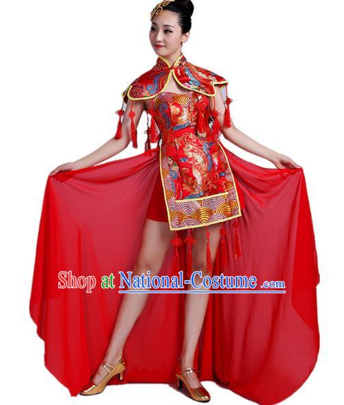 Modern Dance Costumes Chinese Style Ethnic Classical Dance Costumes Yangko Costumes Drumming Costumes Fan Dance