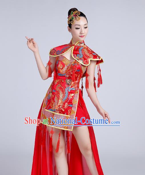 Modern Dance Costumes Chinese Style Ethnic Classical Dance Costumes Yangko Costumes Drumming Costumes Fan Dance