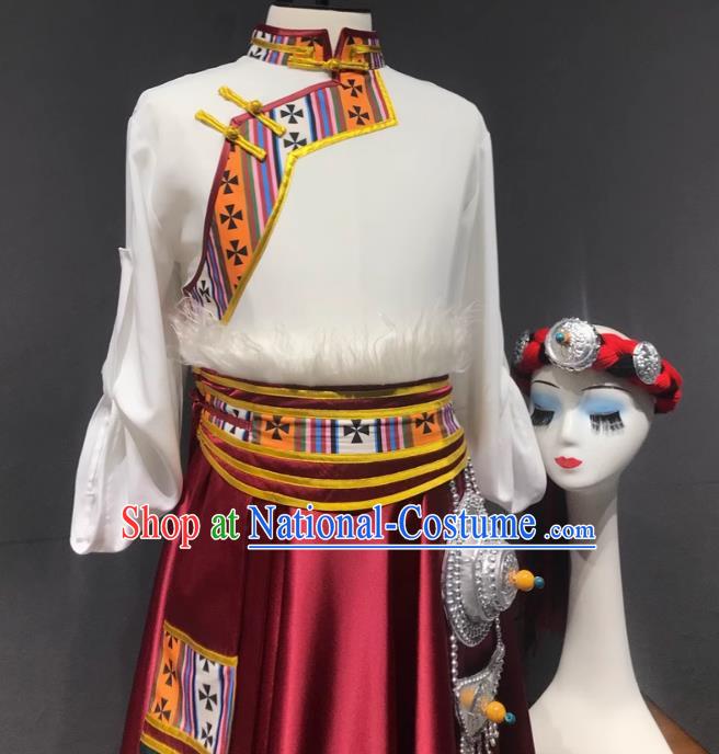 Dance Performance Clothing Men Class Clothing Class Practice Clothing Art Test Performance Clothing Tibetan Robe Ethnic Style