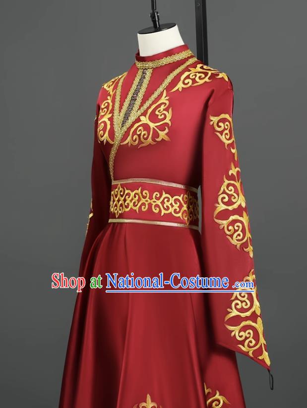 Mongolian Dance Costumes Dance Performance Costumes For Men And Women Large Swing Skirt Ethnic Style Stage Performance Costumes Dance Costumes