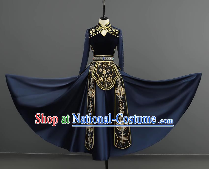 Mongolian Dance Costume Performance Suit Set Women National Costume Art Test Practice Suit Large Swing Skirt