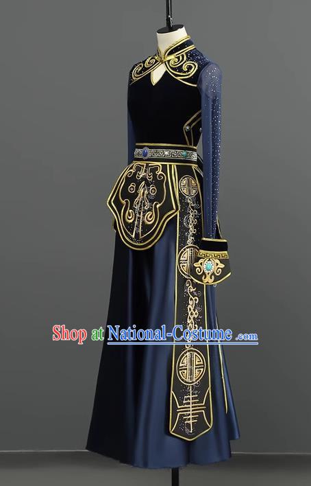 Mongolian Dance Costume Performance Suit Set Women National Costume Art Test Practice Suit Large Swing Skirt