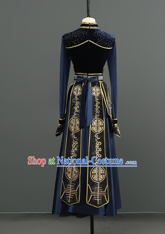 Mongolian Dance Costume Performance Suit Set Women National Costume Art Test Practice Suit Large Swing Skirt