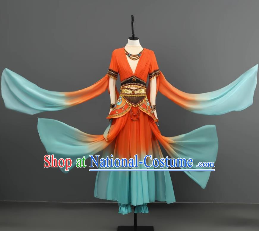 Classical Dance Dunhuang Flying Elegant Rebound Pipa Chinese Exotic Dunhuang Costumes