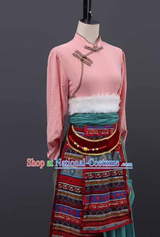 Ethnic Dance Costumes Tibetan Folk Dance Spring Costumes Stage Performance Costumes